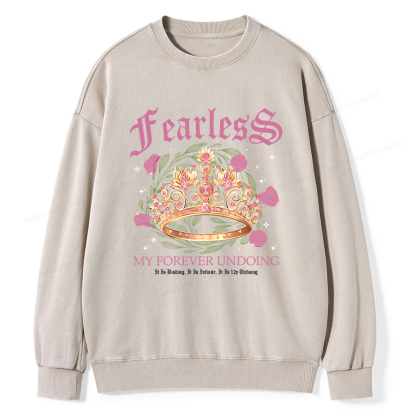 Pagewings Fearless Bookish Comfort Colors Unisex Washed Sweatshirt