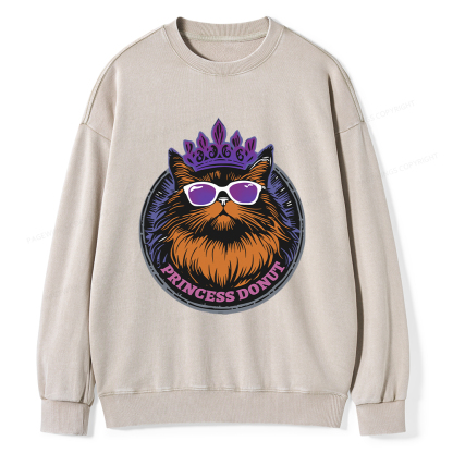 Pagewings Princess Donut Unisex Washed Sweatshirt