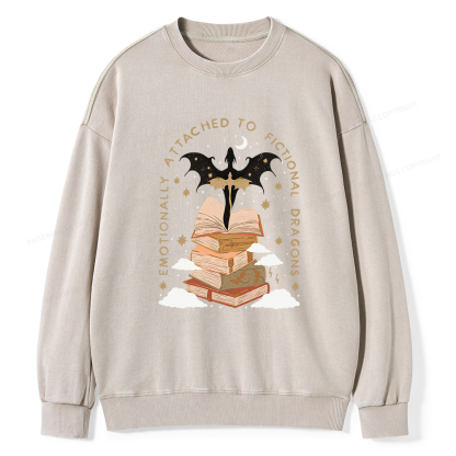 Pagewing Fantasy Romance Reader Gift Romantacy Unisex Washed Sweatshirt