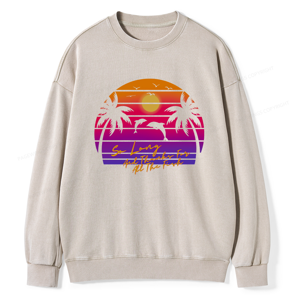 Pagewings Hitchhikers Guide to the Galaxy Unisex Washed Sweatshirt