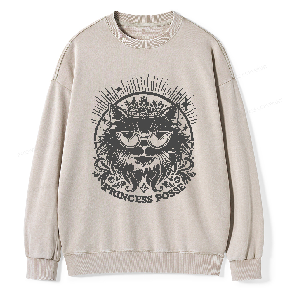 Pagewings Princess Posse Unisex Washed Sweatshirt