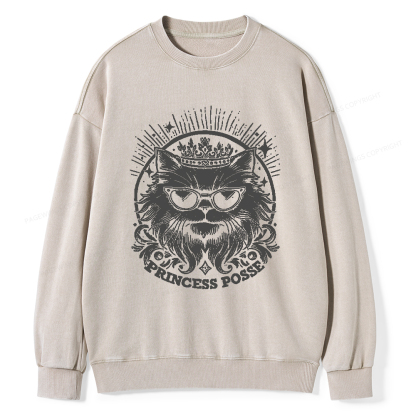 Pagewings Princess Posse Unisex Washed Sweatshirt