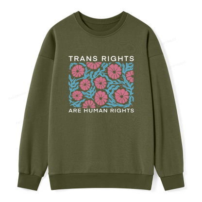 Pagewings Trans Rights Are Human Rights Unisex Classic Sweatshirt