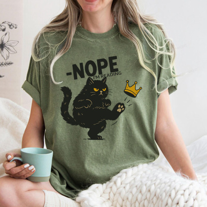 Pagewings Nope I'm Reading Unisex Washed T-shirt