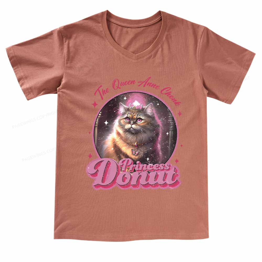 Pagewings Princess Donut V-neck T-shirt