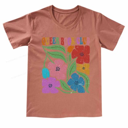 Pagewings Queer Book Club  V-neck T-shirt