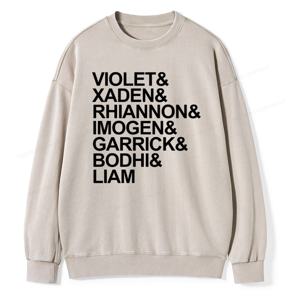 Pagewin Fourth Wing MC Classic T-Shirt Unisex Washed Sweatshirt