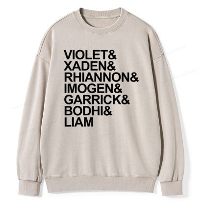 Pagewin Fourth Wing MC Classic T-Shirt Unisex Washed Sweatshirt