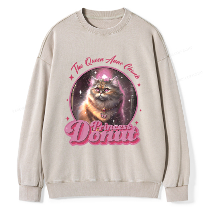 Pagewings Princess Donut Unisex Washed Sweatshirt