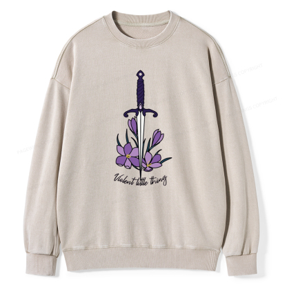 Pagewin ‘’Violent Little Thing" Fourth Wing MC Classic T-Shirt Unisex Washed Sweatshirt