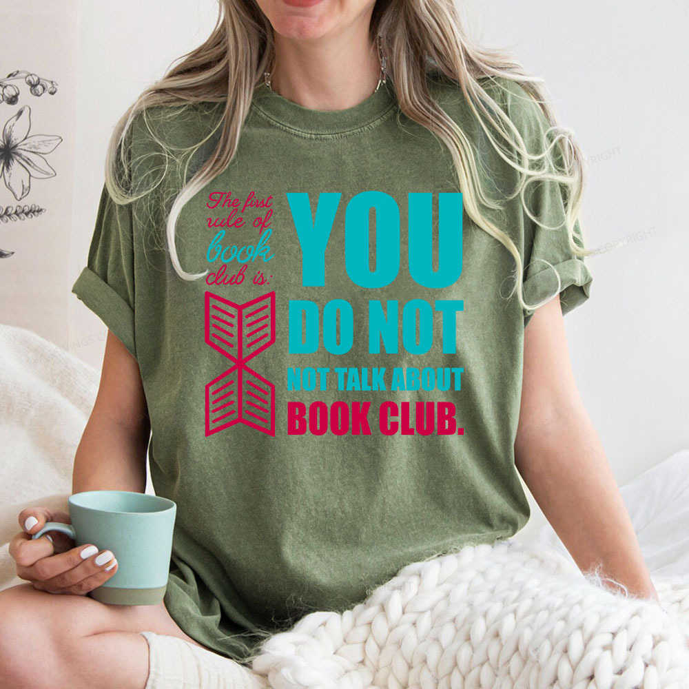Pagewings You Do Not Not Talk About Book Club Unisex Washed T-shirt
