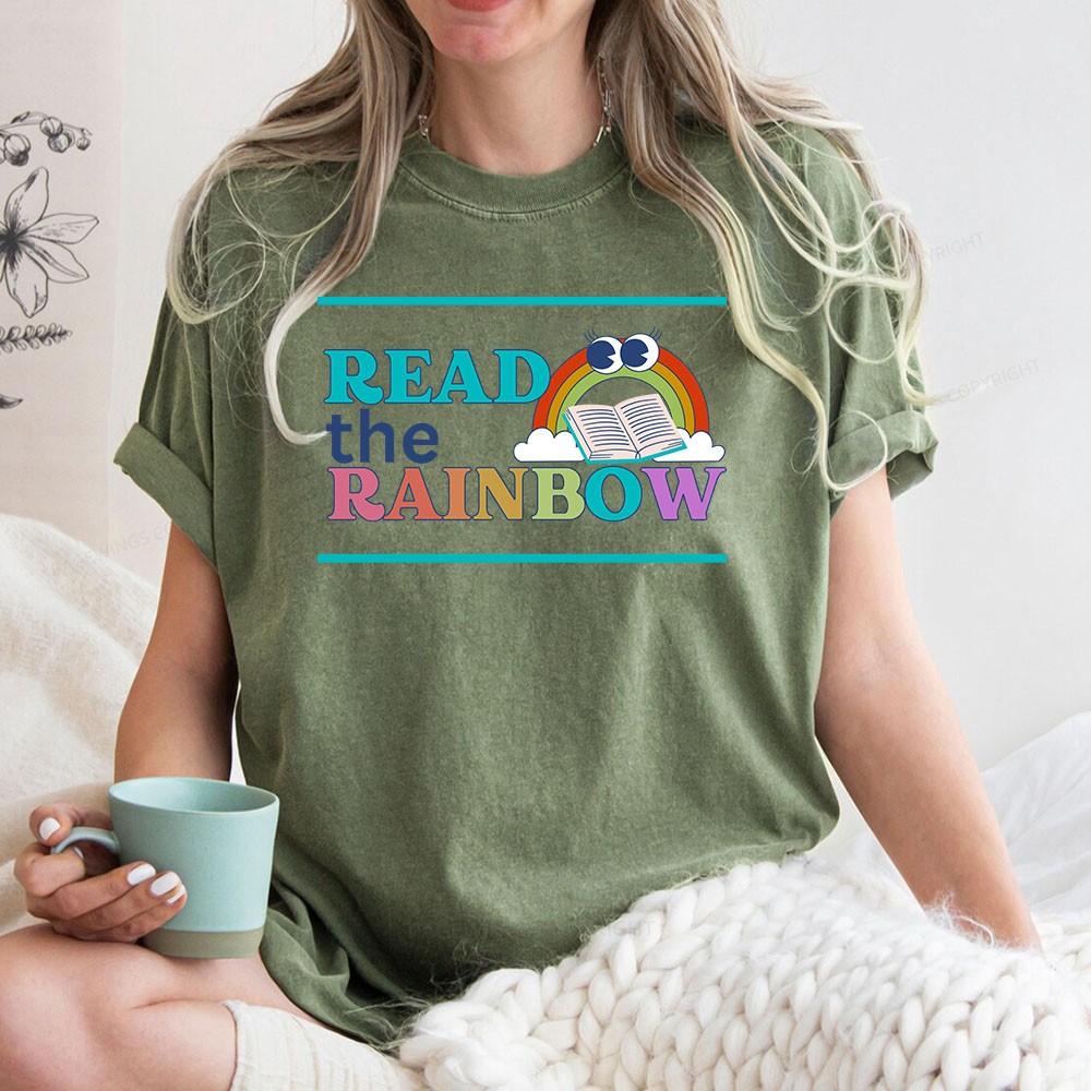 Pagewings Read the Rainbow Unisex Washed T-shirt