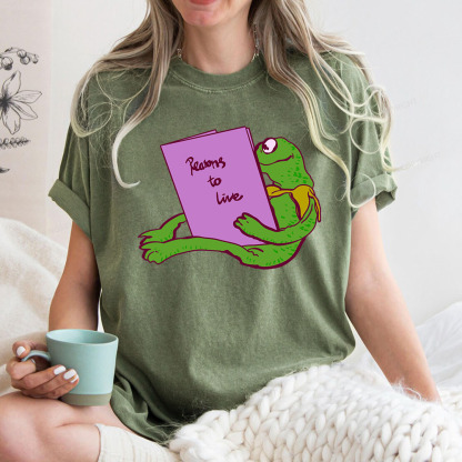 Pagewings Reasons To Live Unisex Washed T-shirt
