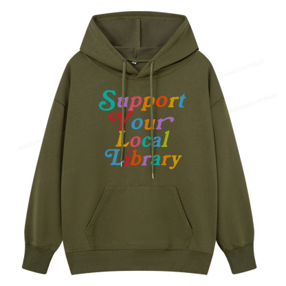 Pagewings Support Your Local Library Unisex Classic Hoodie