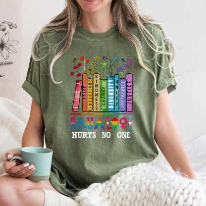 Pagewings Equality Hurts No One Unisex Washed T-shirt