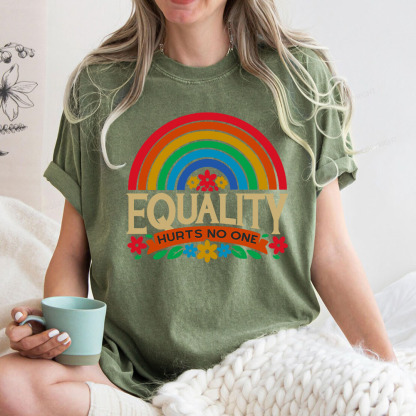 Pagewings Equality Hurts No One Unisex Washed T-shirt