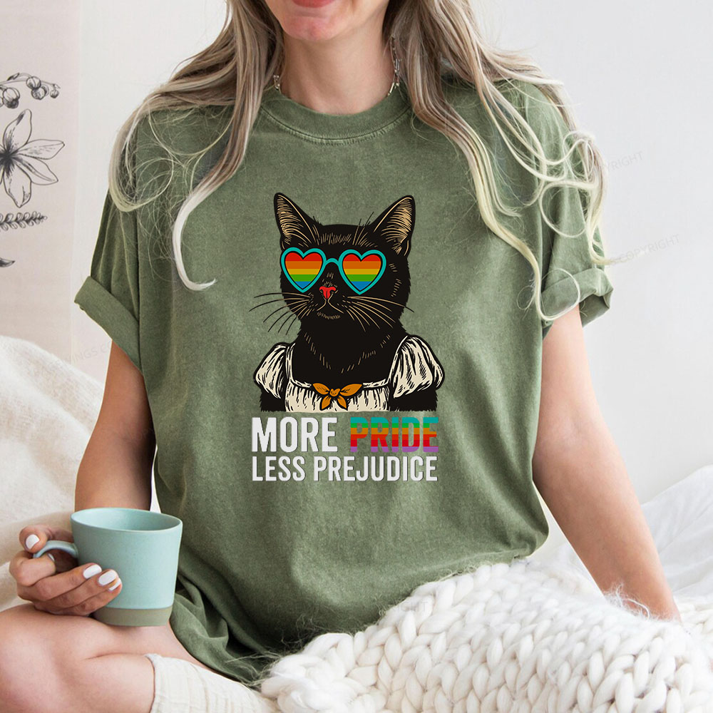 Pagewings More Pride Less Prejudice Unisex Washed T-shirt