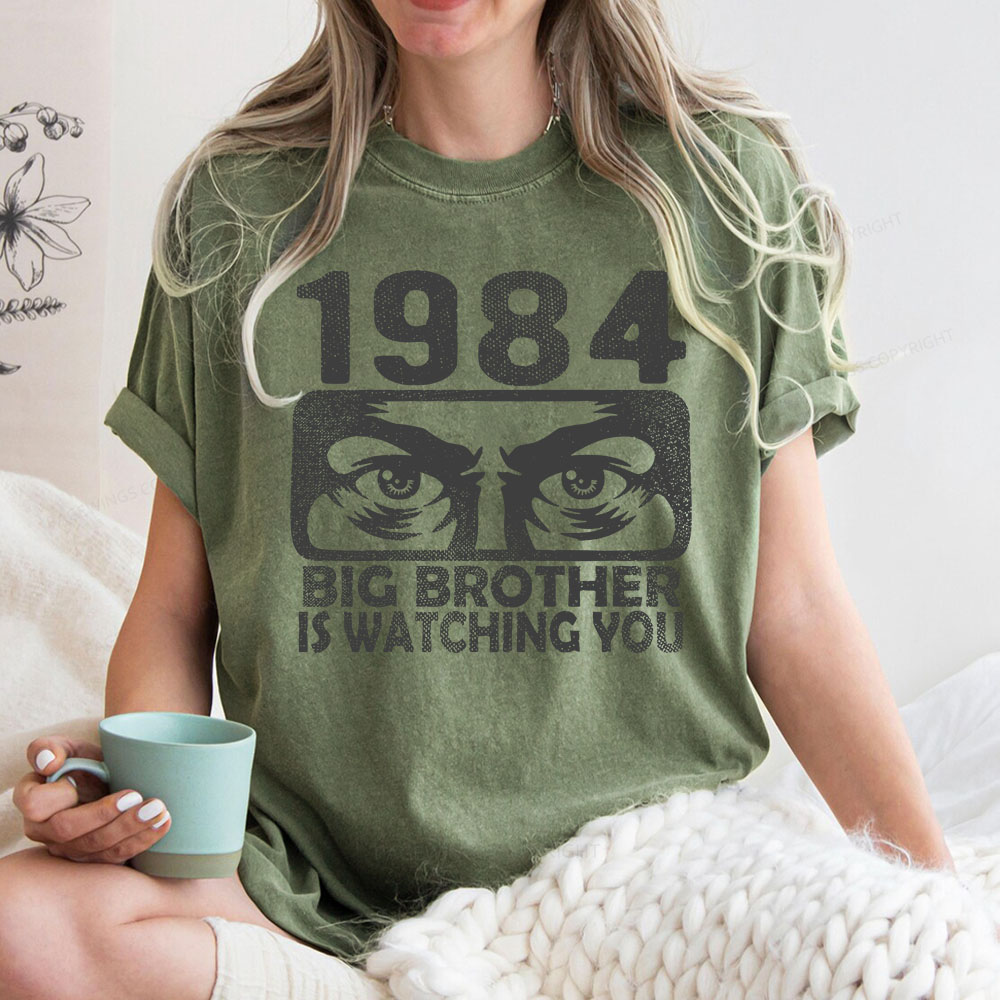 Pagewings Big Brother is Watching You Unisex Washed T-shirt
