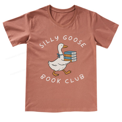 Pagewings Silly Goose Book Club V-neck T-shirt
