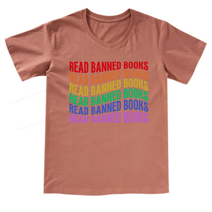Pagewings Read Banned Books V-neck T-shirt