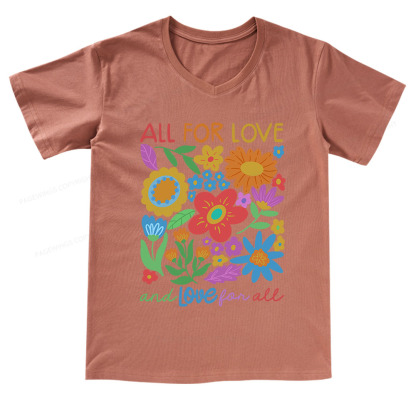 Pagewings All For Love  V-neck T-shirt