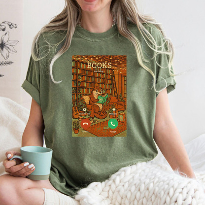 Pagewings Books Are Calling... Unisex Washed T-shirt