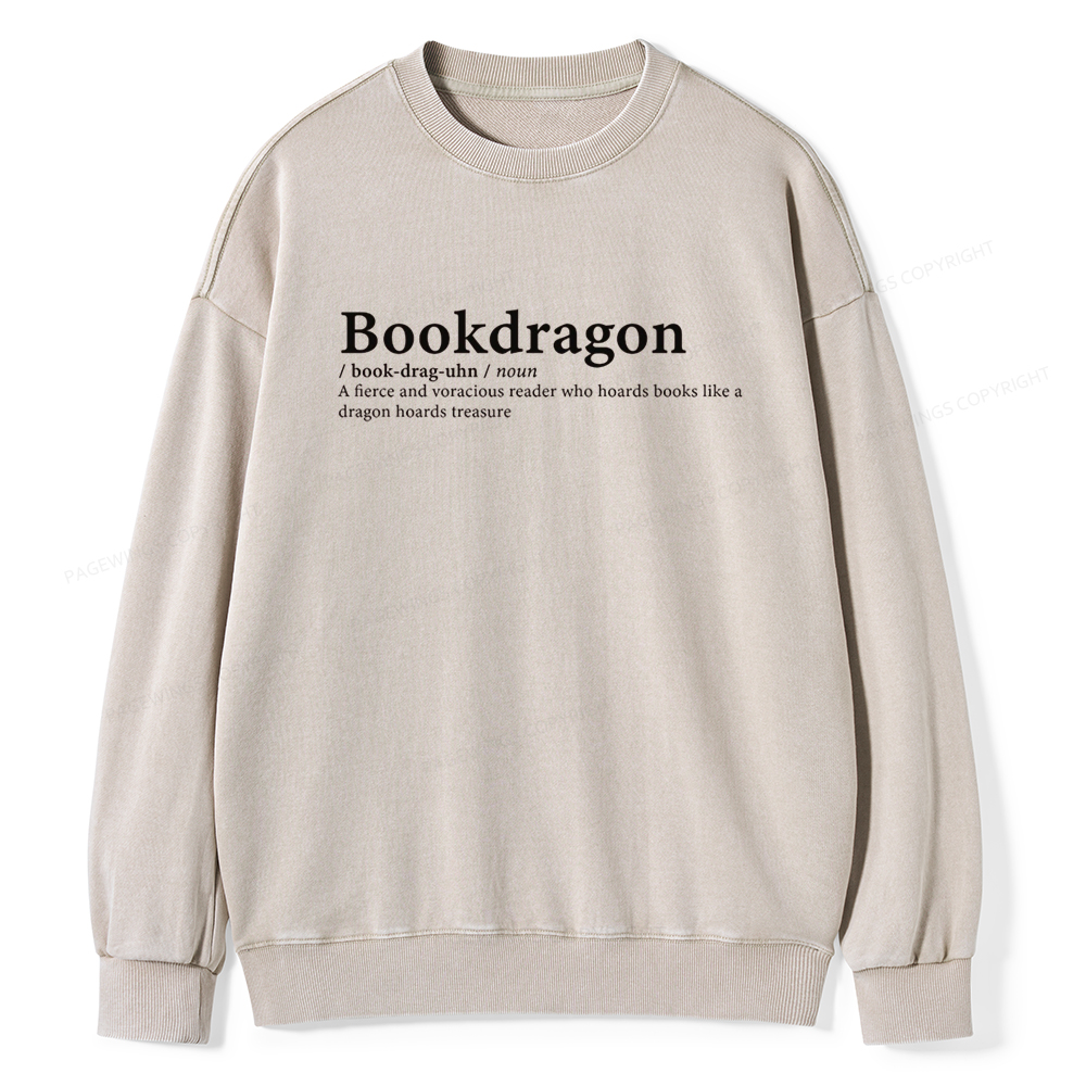Pagewin Bookvoyager: Journey Through Words book lover Unisex Washed Sweatshirt