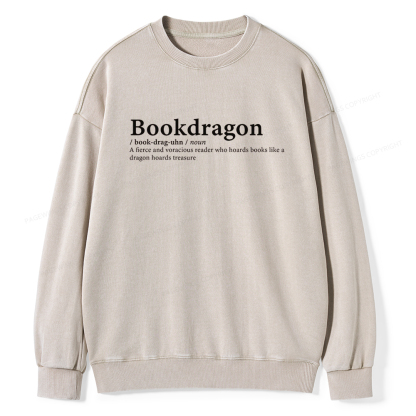 Pagewin Bookvoyager: Journey Through Words book lover Unisex Washed Sweatshirt