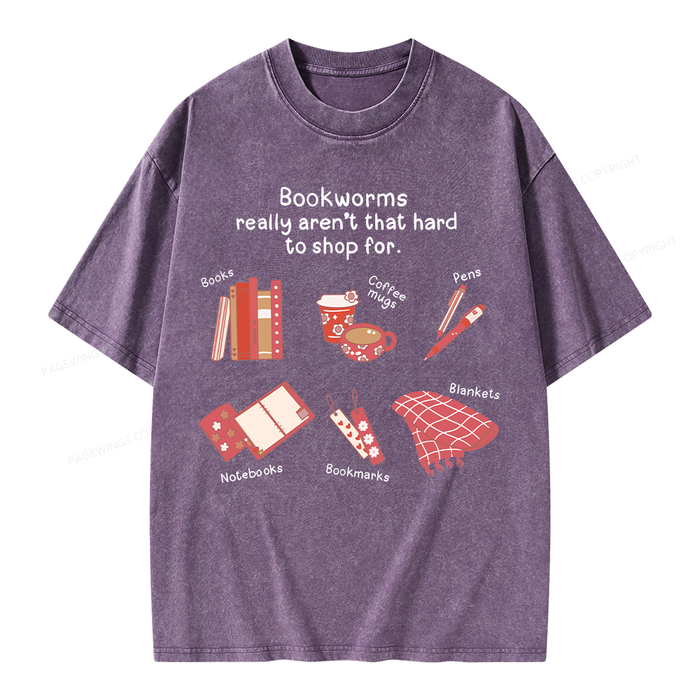 Pagewing Bookworms Really Aren't That Hard To Shop For Unisex Washed T-shirt