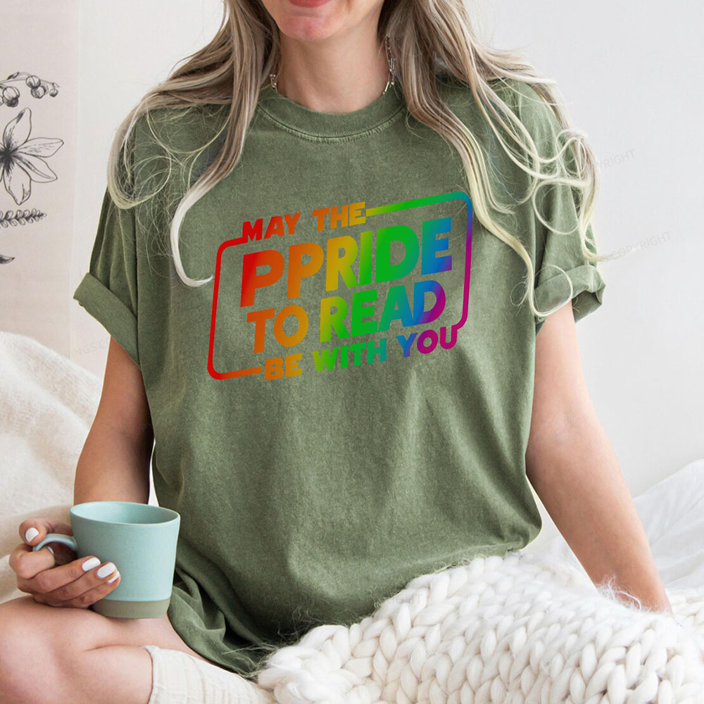 Pagewings May The Pride To Read Be With You Unisex Washed T-shirt