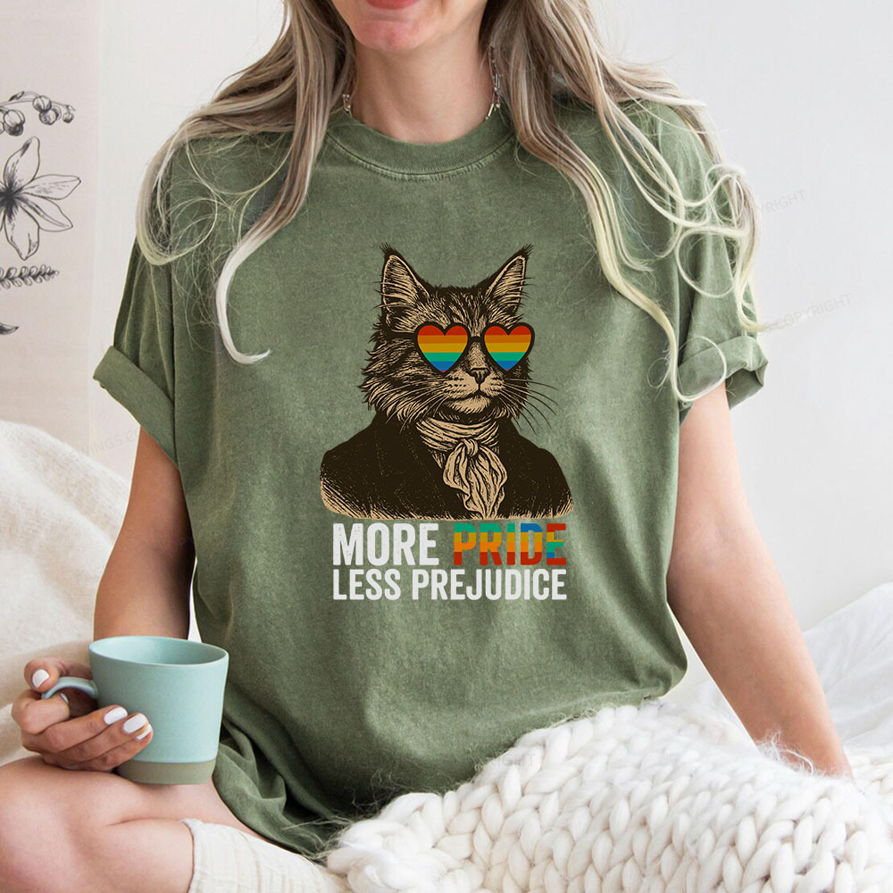 Pagewings Mr Darcy More Pride Less Prejudice Unisex Washed T-shirt