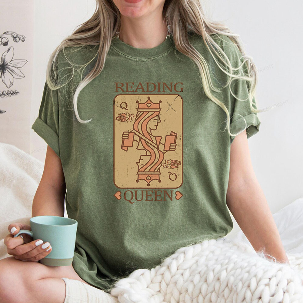 Pagewings Reading Queen Unisex Washed T-shirt