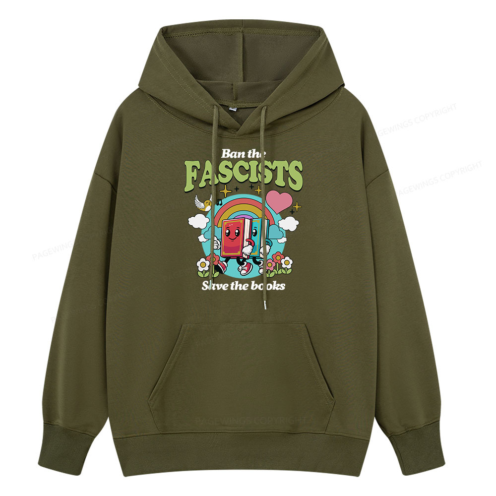Pagewings Ban the Fascists Save the Books Unisex Classic Hoodie