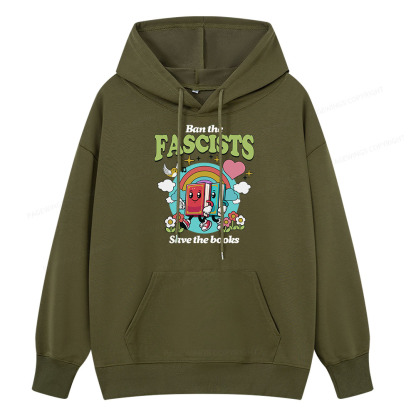 Pagewings Ban the Fascists Save the Books Unisex Classic Hoodie