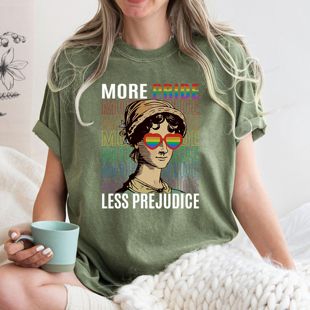 Pagewings More Pride Less Prejudice Love Unisex Washed T-shirt