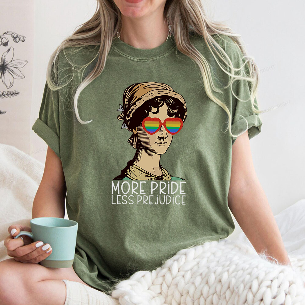 Pagewings More Pride Less Prejudice Book Unisex Washed T-shirt