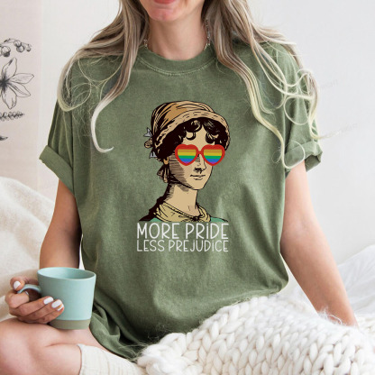 Pagewings More Pride Less Prejudice Book Unisex Washed T-shirt