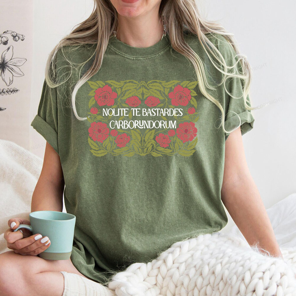 Pagewings Nolite Te Bastardes Carborundorum Offred Quote Unisex Washed T-shirt