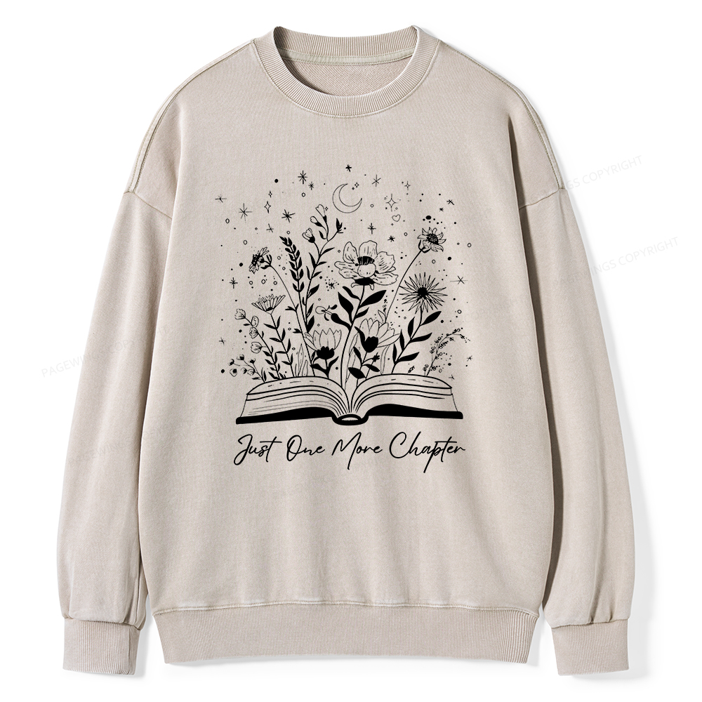 Pagewing Gift For Book Lover, Reading Shirt Unisex Washed Sweatshirt