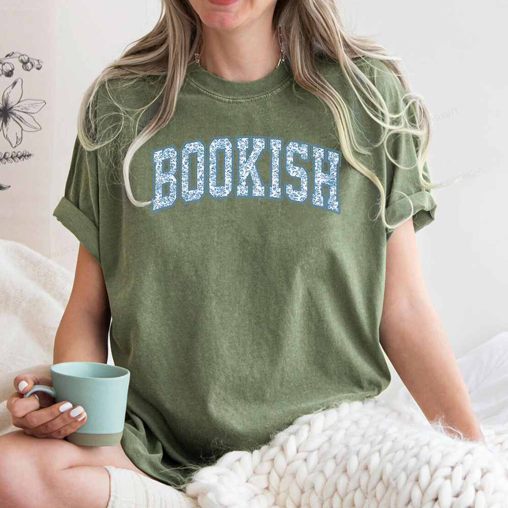 Pagewings Bookish Book Lover Unisex Washed T-shirt