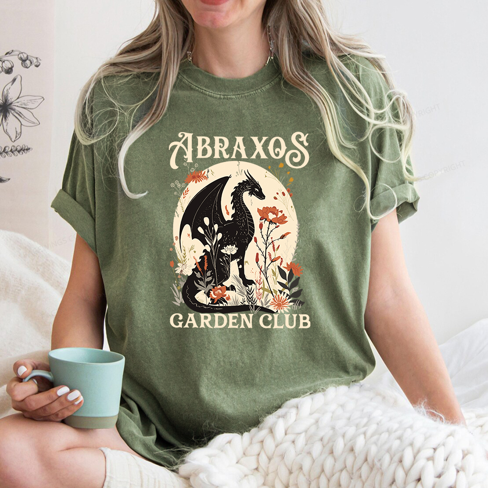 Pagewings Abraxos Flower Garden Club Unisex Washed T-shirt