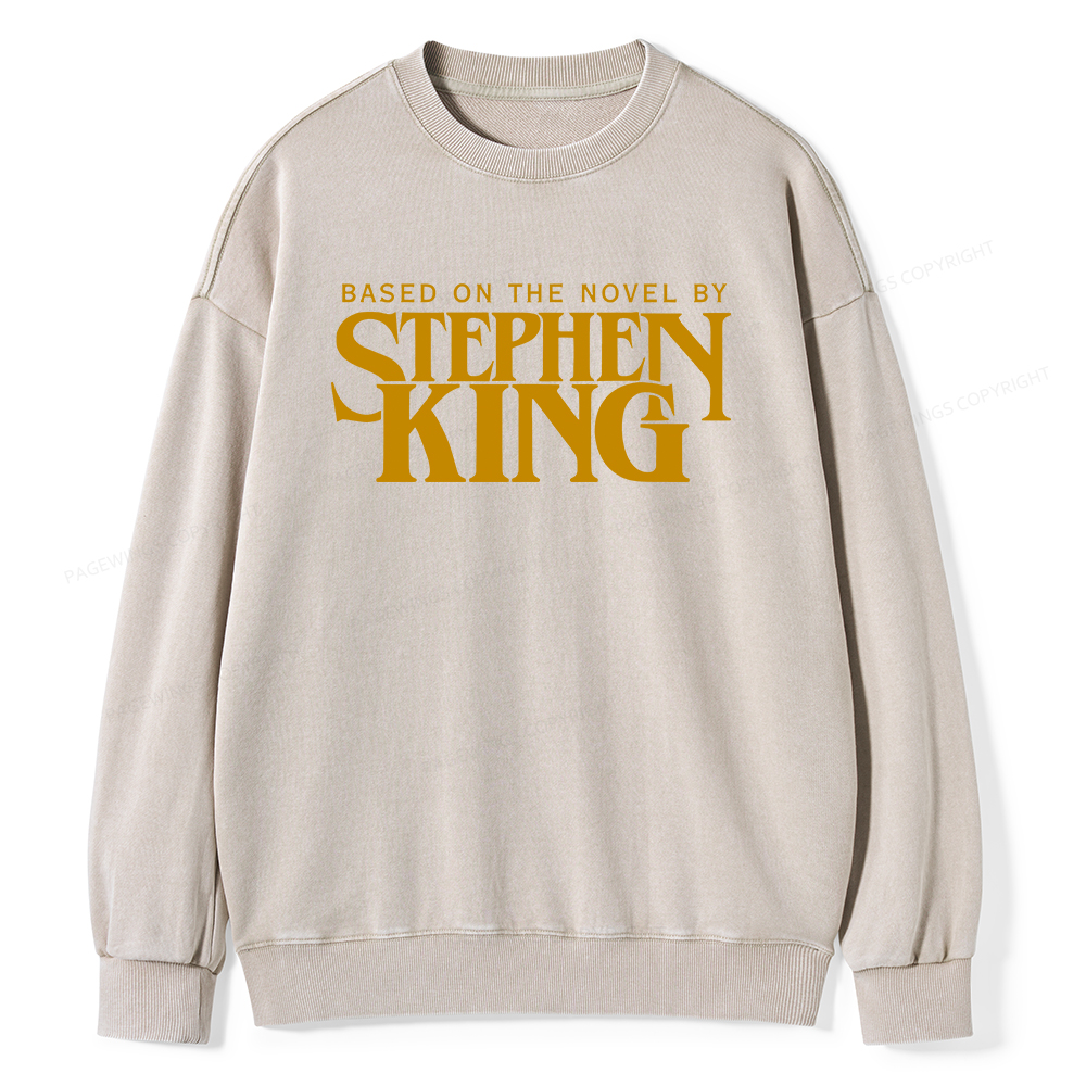 Pagewings Based On A Novel By Stephen King Unisex Washed Sweatshirt