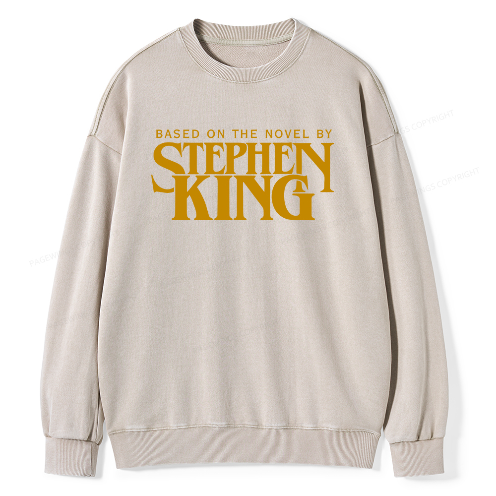 Pagewings Based On A Novel By Stephen King Unisex Washed Sweatshirt