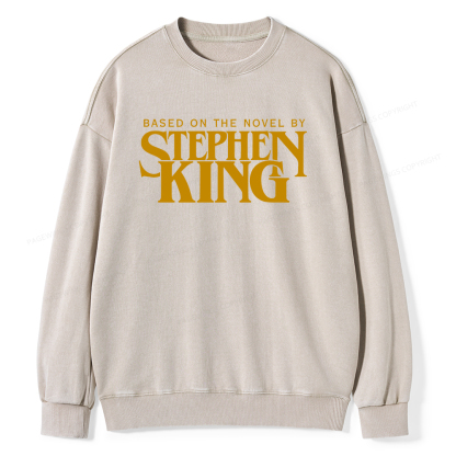 Pagewings Based On A Novel By Stephen King Unisex Washed Sweatshirt
