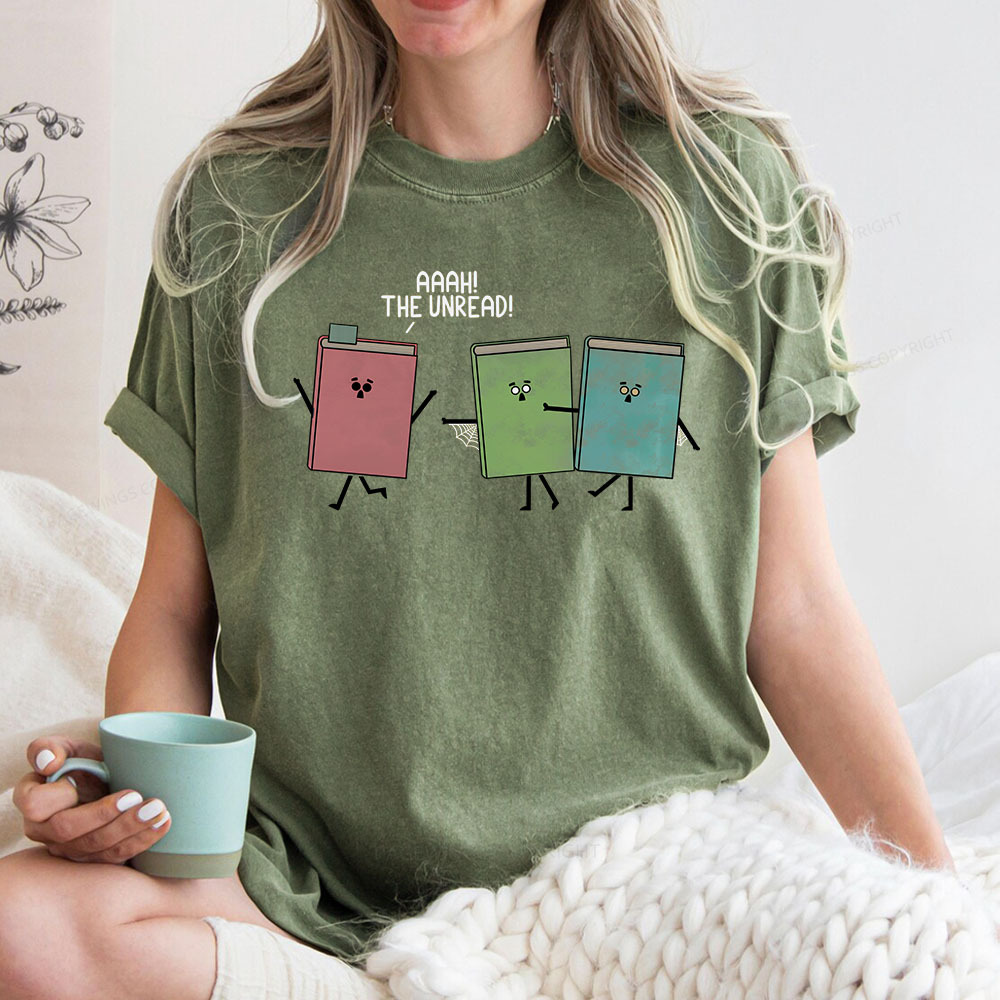 Pagewings Aaah The Unread Unisex Washed T-shirt