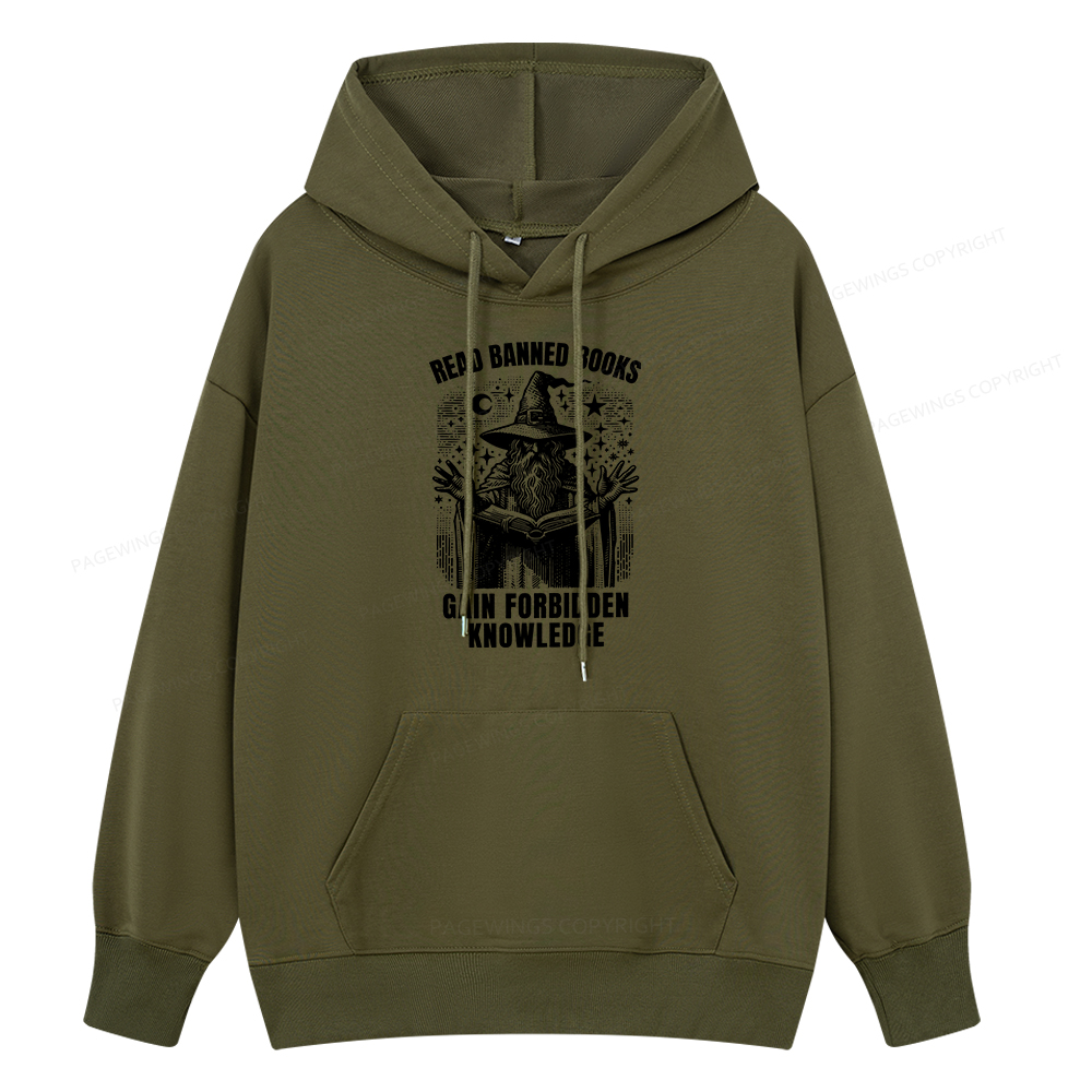 Pagewings Read Banned Books Gain Forbidden Knowledge Unisex Classic Hoodie