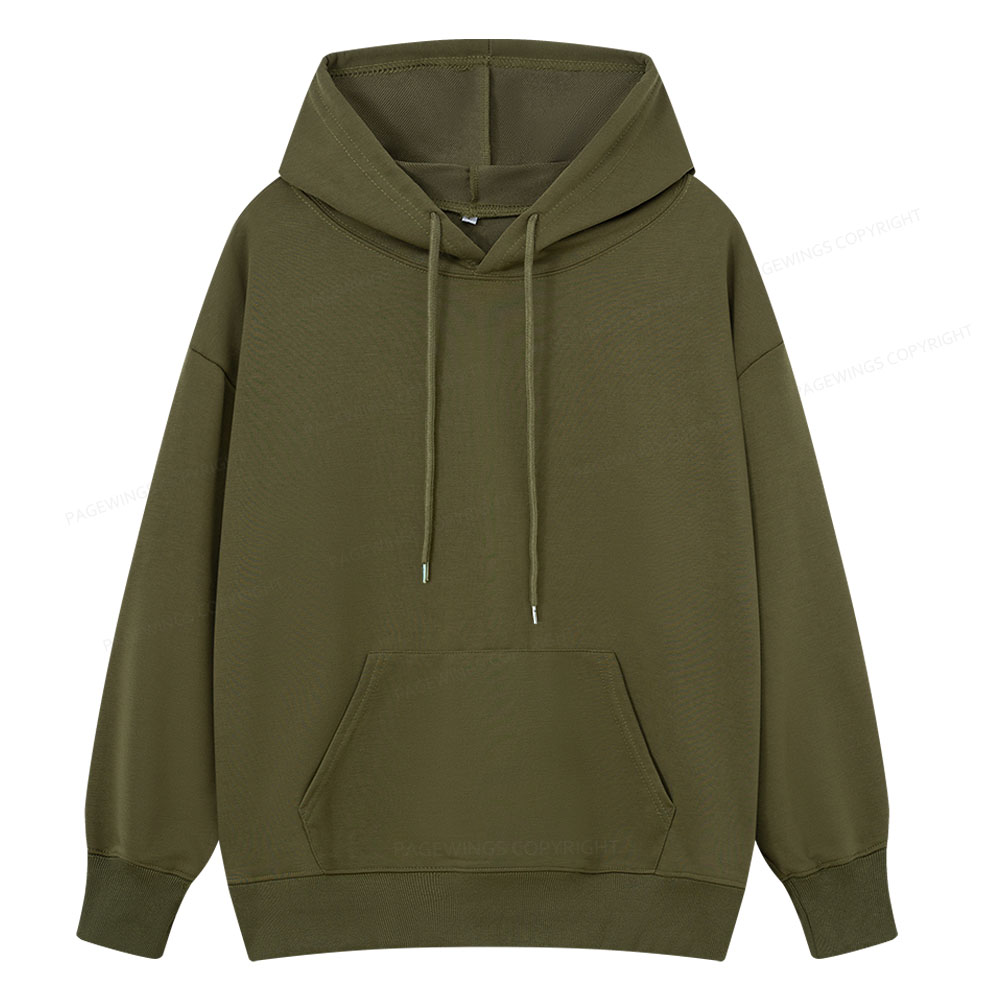 Pagewings Comfortable Solid Color Unisex Classic Hoodie