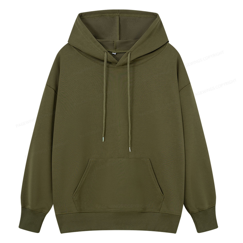 Pagewings Comfortable Solid Color Unisex Classic Hoodie