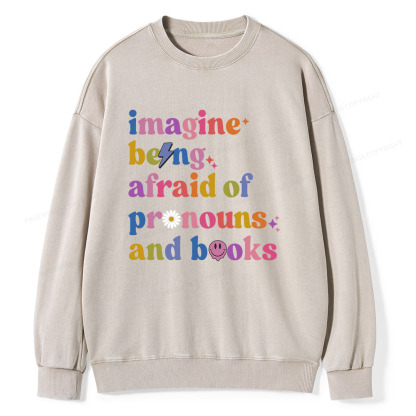 Pagewings Queer Book Club Unisex Washed Sweatshirt