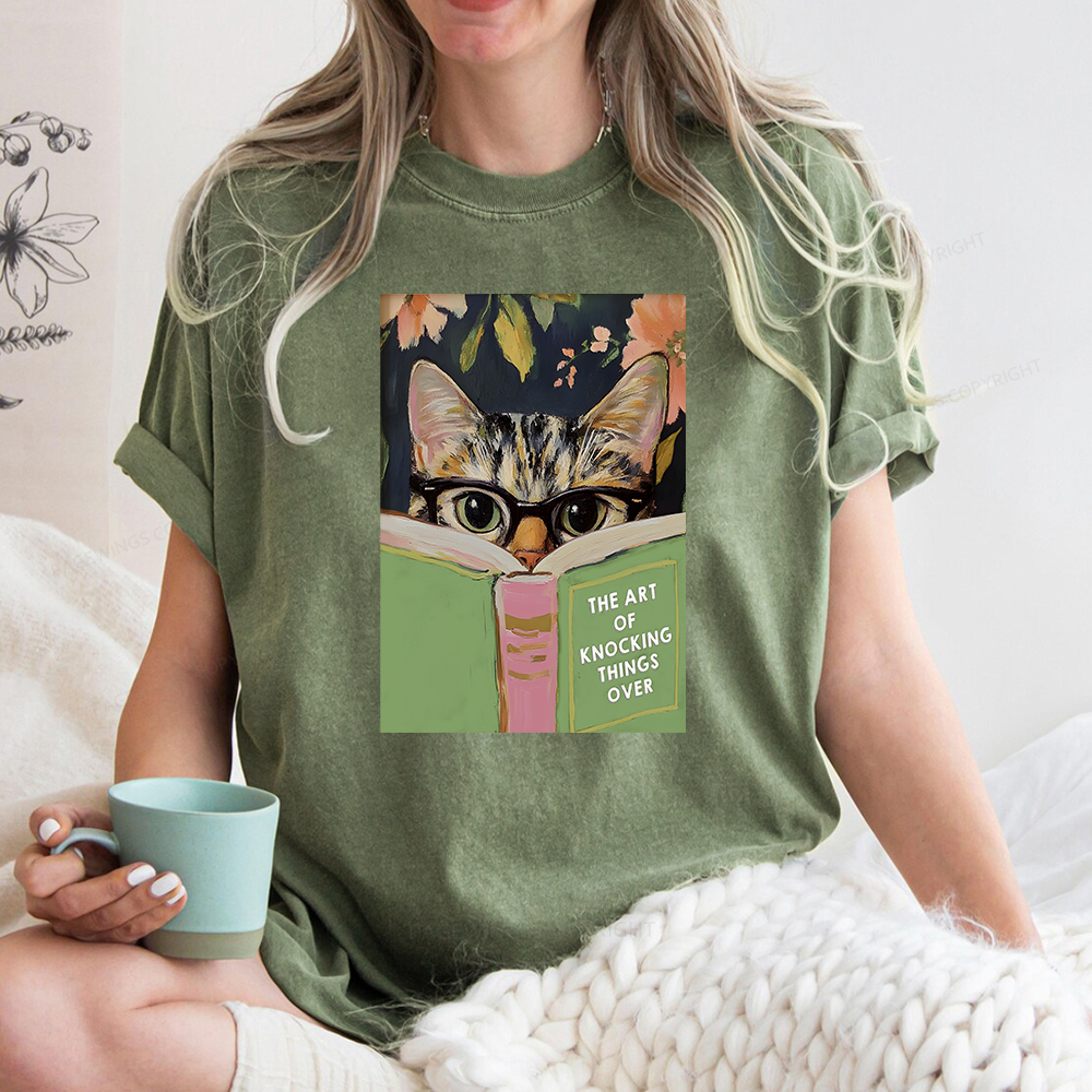 Pagewings The Art of Knocking Things Over Unisex Washed T-shirt